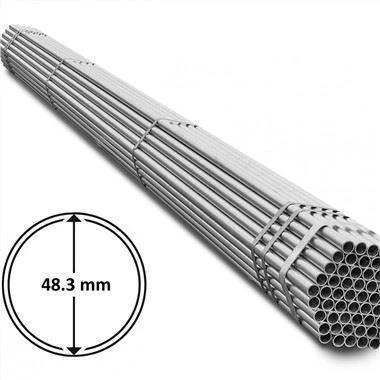 LT39 48.3 mm cinkuoti pastolių plieniniai vamzdžiai